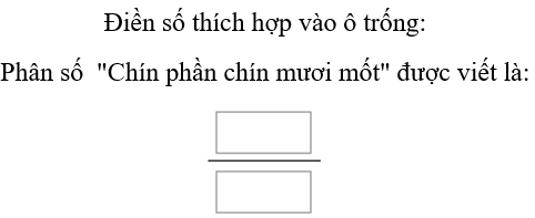 Bài tập Phân số Toán lớp 4 có lời giải