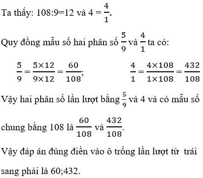 Bài tập Quy đồng mẫu số các phân số Toán lớp 4 có lời giải