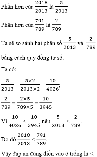 Bài tập So sánh hai phân số nâng cao Toán lớp 4 có lời giải