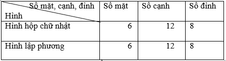 Toán lớp 5 trang 108 Hình hộp chữ nhật. Hình lập phương