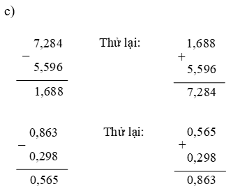 Toán lớp 5 trang 159, 160 Phép trừ