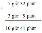 Bài tập Cộng số đo thời gian có lời giải