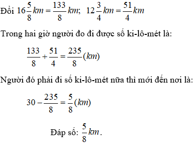 Bài tập Hỗn số (tiếp theo) Toán lớp 5 có lời giải