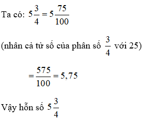 Bài tập Khái niệm số thập phân có lời giải