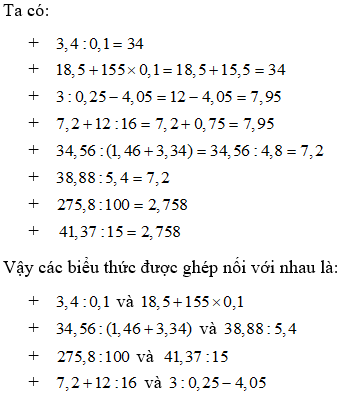 Bài tập về phép chia số thập phân Toán lớp 5 có lời giải