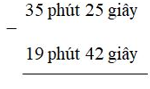 Bài tập Trừ số đo thời gian có lời giải