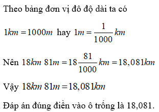 Bài tập Viết các số đo độ dài dưới dạng số thập phân Toán lớp 5 có lời giải