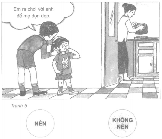 Vở bài tập Đạo Đức lớp 1 Bài 5: Lễ phép với anh chị, nhường nhịn em nhỏ | Hay nhất Giải VBT Đạo Đức 1