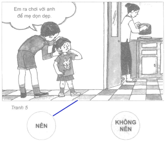 Vở bài tập Đạo Đức lớp 1 Bài 5: Lễ phép với anh chị, nhường nhịn em nhỏ | Hay nhất Giải VBT Đạo Đức 1