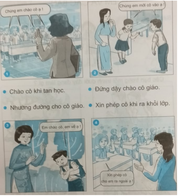 Vở bài tập Đạo Đức lớp 1 Bài 9: Lễ phép, vâng lời thầy giáo, cô giáo | Hay nhất Giải VBT Đạo Đức 1