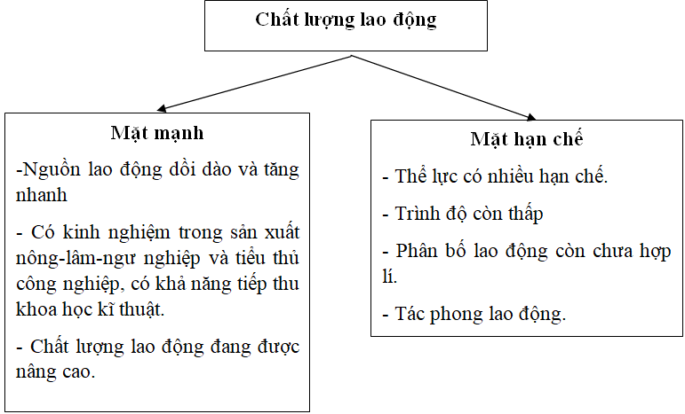 Giải VBT Địa Lí 9 Bài 4: Lao động và việc làm - Chất lượng cuộc sống | Giải vở bài tập Địa Lí 9