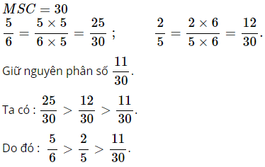 Vở bài tập Toán lớp 5 Tập 1 trang 5 Bài 3: Ôn tập So sánh hai phân số