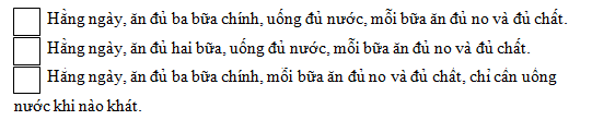 Vở bài tập Tự nhiên và Xã hội lớp 2 Bài 7: Ăn uống đầy đủ | Hay nhất Giải VBT Tự nhiên và Xã hội 2