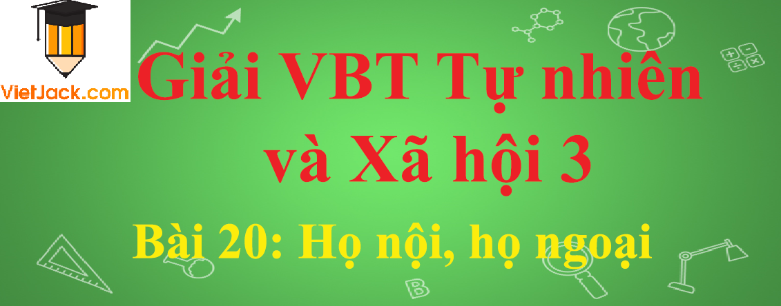 Vở bài tập Tự nhiên và Xã hội lớp 3 Bài 20: Họ nội, họ ngoại