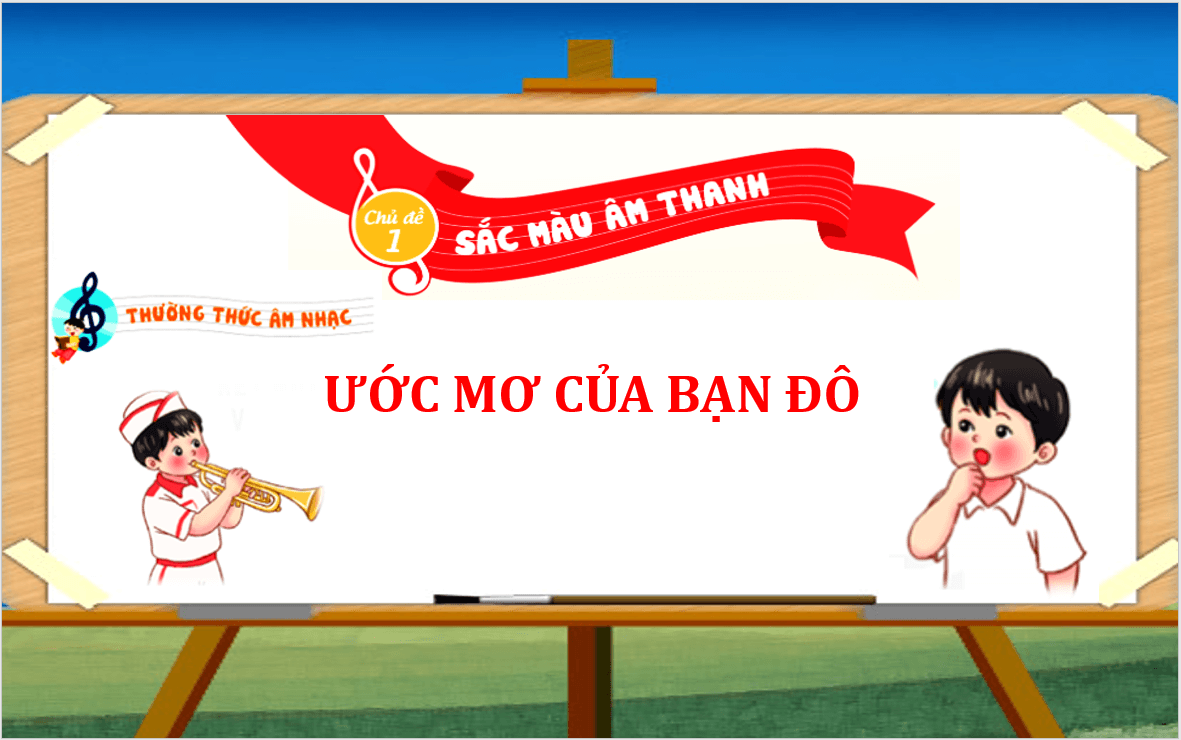 Giáo án điện tử Âm nhạc lớp 2 Kết nối tri thức Thưởng thức âm nhạc: Ước mơ của bạn Đô | PPT Âm nhạc 2