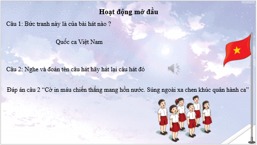 Giáo án điện tử Âm nhạc lớp 3 Kết nối tri thức Nghe nhạc: Ca ngợi Tổ Quốc | PPT Âm nhạc 3