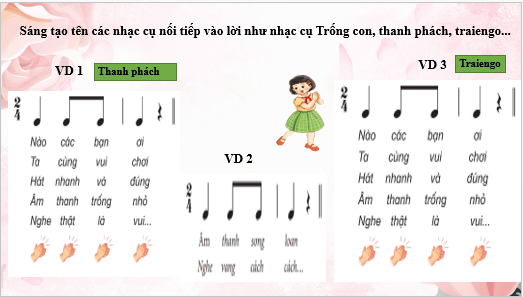Giáo án điện tử Âm nhạc lớp 3 Kết nối tri thức Vận dụng - sáng tạo trang 46 | PPT Âm nhạc 3