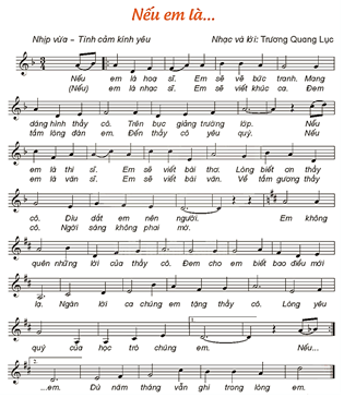 Giáo án Âm nhạc lớp 4 Kết nối tri thức Hát: Nếu em là