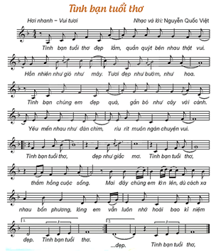 Giáo án Âm nhạc lớp 4 Kết nối tri thức Hát: Tình bạn tuổi thơ