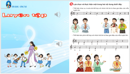 Giáo án điện tử Âm nhạc lớp 4 Kết nối tri thức Vận dụng - sáng tạo trang 53 | PPT Âm nhạc 4