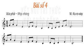 Giáo án Âm nhạc lớp 5 Kết nối tri thức Đọc nhạc: Bài số 4