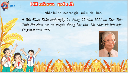 Giáo án điện tử Âm nhạc lớp 5 Kết nối tri thức Hát: Em đi giữa biển vàng | PPT Âm nhạc 5