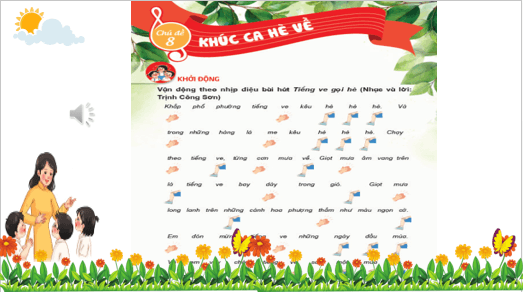 Giáo án điện tử Âm nhạc lớp 5 Kết nối tri thức Hát: Khúc ca hè về | PPT Âm nhạc 5