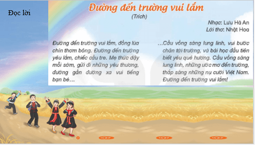 Giáo án điện tử Âm nhạc lớp 5 Kết nối tri thức Nghe nhạc: Đường đến trường vui lắm | PPT Âm nhạc 5