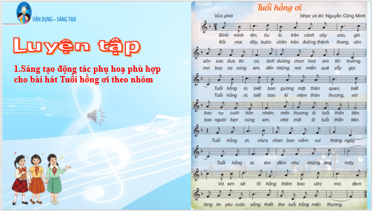 Giáo án điện tử Âm nhạc lớp 5 Kết nối tri thức Vận dụng – Sáng tạo trang 54 | PPT Âm nhạc 5