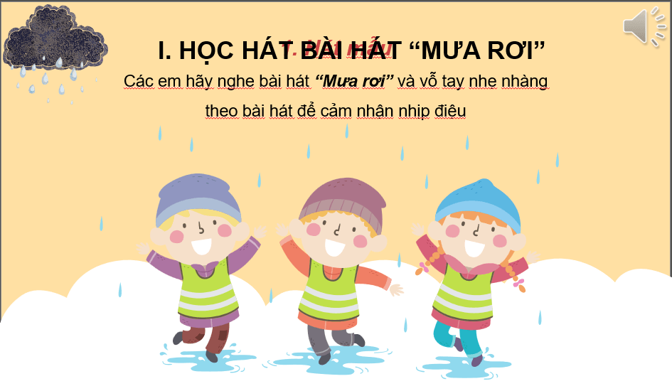 Giáo án điện tử Âm nhạc 6 Kết nối tri thức Hát: Bài hát Mưa rơi | PPT Âm nhạc 6