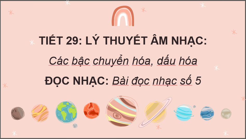 Giáo án điện tử Âm nhạc 6 Kết nối tri thức Lí thuyết âm nhạc: Các bậc chuyển hóa, dấu hóa | PPT Âm nhạc 6