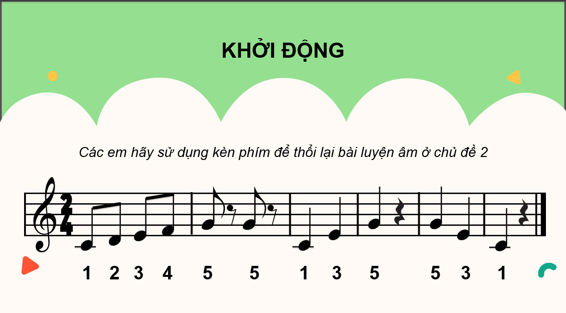 Giáo án điện tử Âm nhạc 6 Kết nối tri thức Nhạc cụ: Recorder hoặc kèn phím trang 34 | PPT Âm nhạc 6