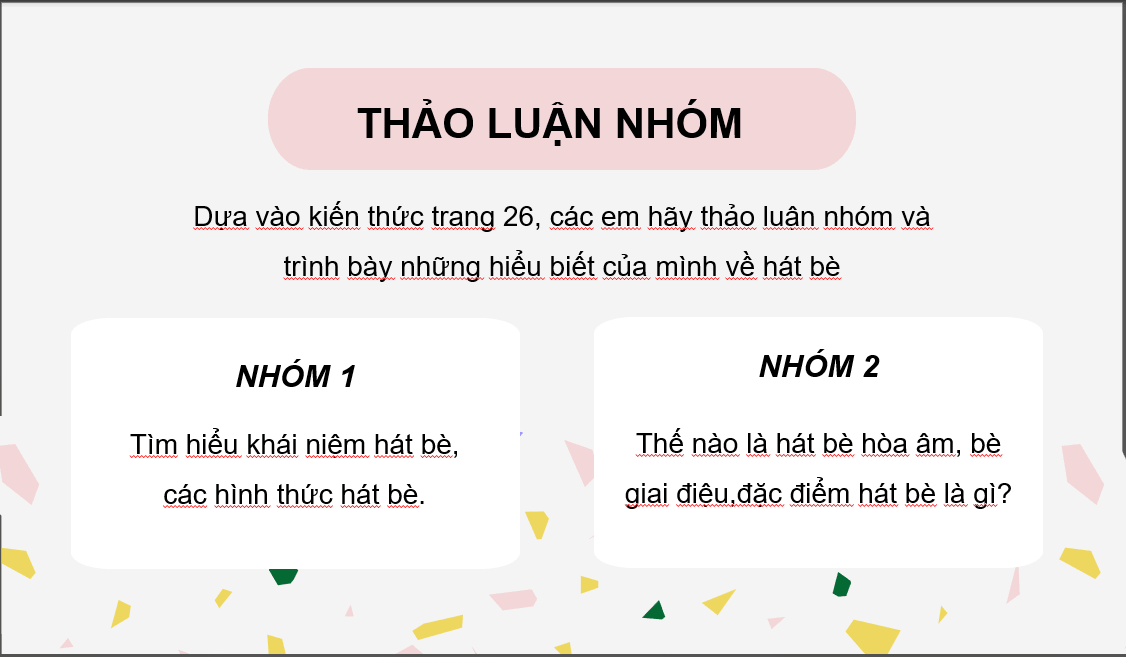 Giáo án điện tử Âm nhạc 6 Kết nối tri thức Thưởng thức âm nhạc: Giới thiệu hình thức hát bè | PPT Âm nhạc 6