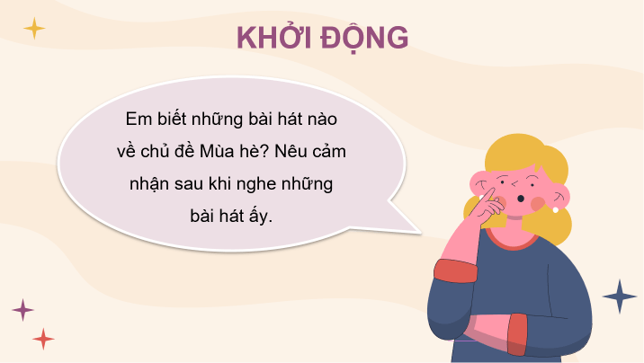 Giáo án điện tử Âm nhạc 8 Kết nối tri thức Nghe nhạc: Bài hát Xôn xao mùa hè | PPT Âm nhạc 8