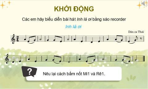 Giáo án điện tử Âm nhạc 8 Kết nối tri thức Nhạc cụ: Recorder hoặc kèn phím trang 15 | PPT Âm nhạc 8