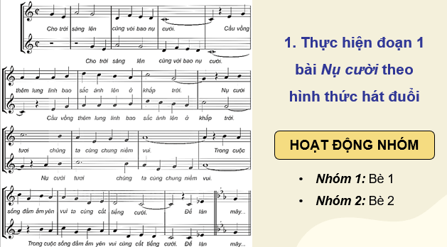 Giáo án điện tử Âm nhạc 9 Kết nối tri thức Vận dụng – Sáng tạo trang 50 | PPT Âm nhạc 9