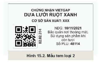 Giáo án Chuyên đề Công nghệ 10 Kết nối tri thức Bài 15: Thực hành: Nhận biết sản phẩm VietGAP trồng trọt qua tem (nhân) (ảnh 3)
