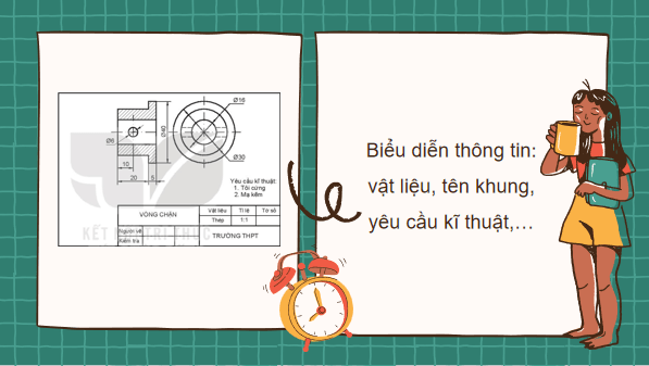Giáo án điện tử Công nghệ 10 Kết nối tri thức Bài 14: Bản vẽ cơ khí | PPT Công nghệ 10