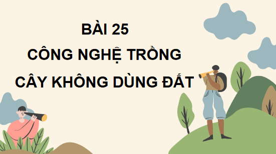 Giáo án điện tử Công nghệ 10 Kết nối tri thức Bài 25: Công nghệ trồng cây không dùng đất | PPT Công nghệ 10