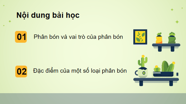 Giáo án điện tử Công nghệ 10 Kết nối tri thức Bài 7: Giới thiệu về phân bón | PPT Công nghệ 10