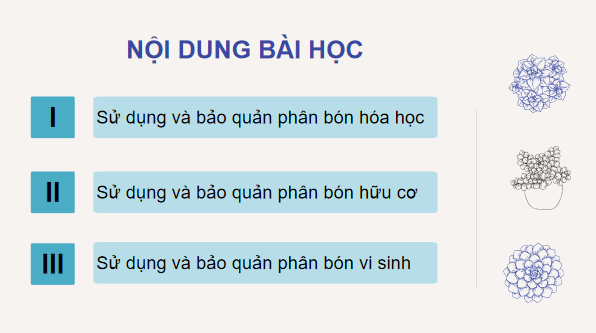 Giáo án điện tử Công nghệ 10 Kết nối tri thức Bài 8: Sử dụng và bảo quản phân bón | PPT Công nghệ 10