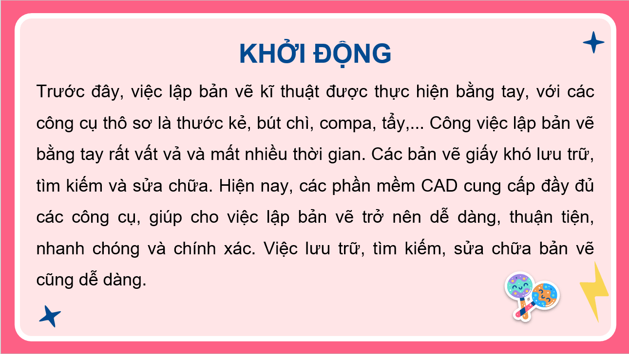 Giáo án điện tử Chuyên đề Công nghệ 10 Kết nối tri thức Bài 3: Dự án: Lập bản vẽ kĩ thuật với sự trợ giúp của máy tính | PPT Chuyên đề Công nghệ 10