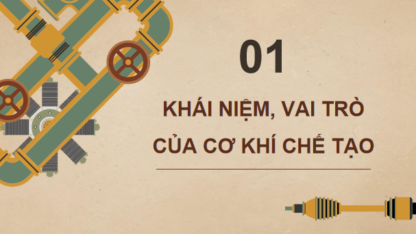 Giáo án điện tử Công nghệ 11 Kết nối tri thức Bài 1: Khái quát về cơ khí chế tạo | PPT Công nghệ 11
