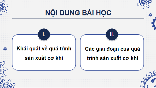 Giáo án điện tử Công nghệ 11 Kết nối tri thức Bài 11: Quá trình sản xuất cơ khí | PPT Công nghệ 11