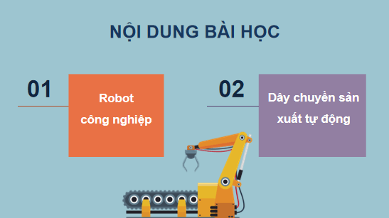 Giáo án điện tử Công nghệ 11 Kết nối tri thức Bài 12: Dây chuyền sản xuất tự động với sự tham gia của robot | PPT Công nghệ 11