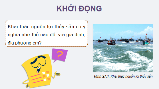 Giáo án điện tử Công nghệ 12 Kết nối tri thức Bài 27: Khai thác nguồn lợi thuỷ sản | PPT Công nghệ 12