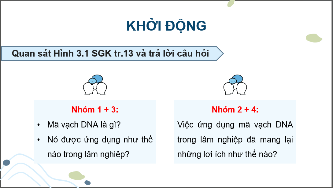 Giáo án điện tử Chuyên đề Công nghệ 12 Kết nối tri thức Bài 4: Ứng dụng mã vạch DNA trong lâm nghiệp | PPT Chuyên đề Công nghệ 12