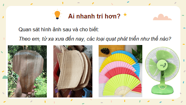 Giáo án điện tử Công nghệ lớp 3 Kết nối tri thức Bài 3: Sử dụng quạt điện | PPT Công nghệ lớp 3