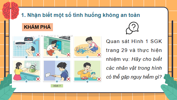 Giáo án điện tử Công nghệ lớp 3 Kết nối tri thức Bài 6: An toàn với môi trường công nghệ trong gia đình | PPT Công nghệ lớp 3