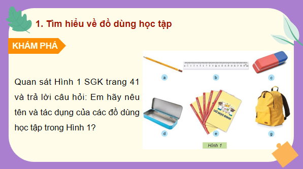 Giáo án điện tử Công nghệ lớp 3 Kết nối tri thức Bài 8: Làm đồ dùng học tập | PPT Công nghệ lớp 3